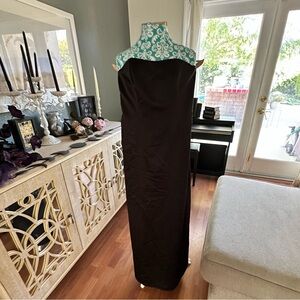 David's Bridal Elegant Black Gown. Dark romance. Holiday Party formal